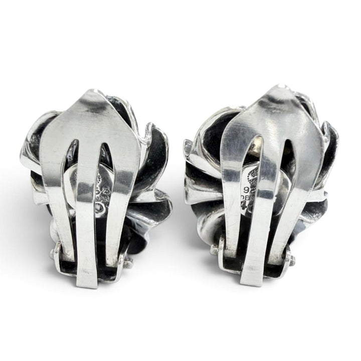 Great Georg Jensen Earring BOW Earrings - Clip-on for both ears Silver 925 401