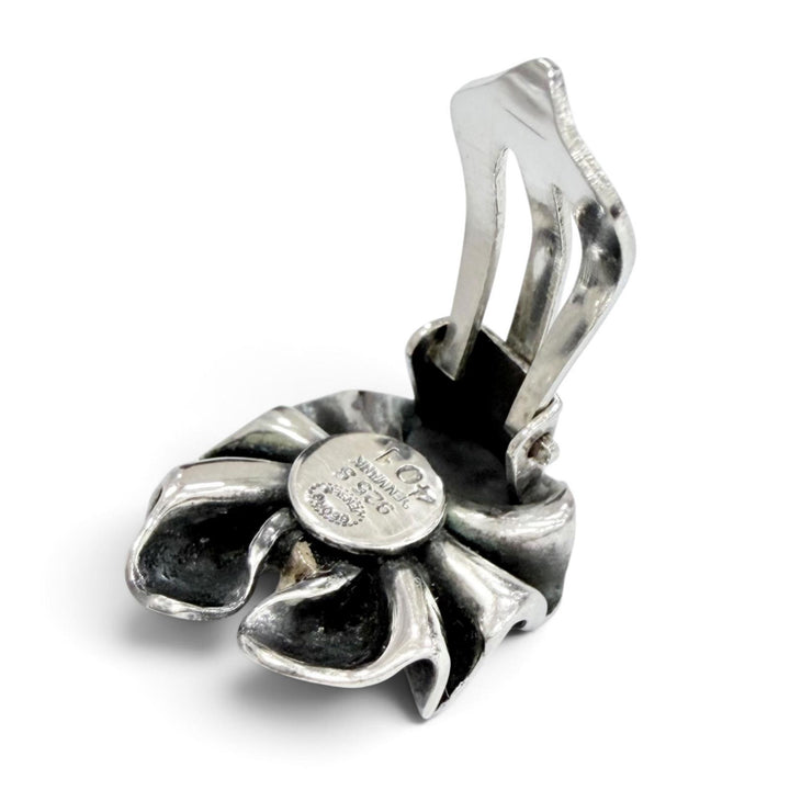 Great Georg Jensen Earring BOW Earrings - Clip-on for both ears Silver 925 401