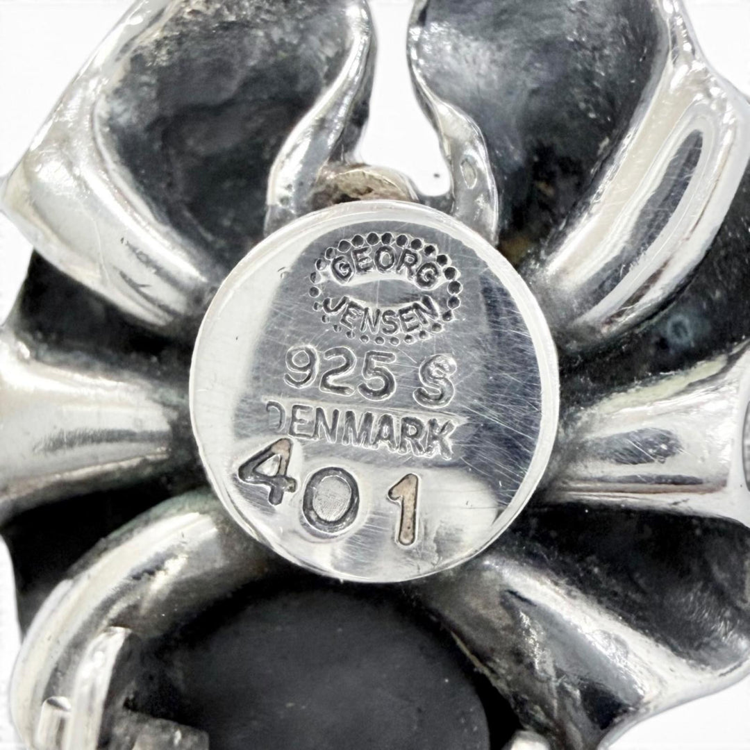 Great Georg Jensen Earring BOW Earrings - Clip-on for both ears Silver 925 401