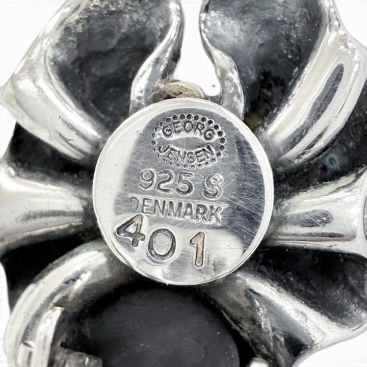 Great Georg Jensen Earring BOW Earrings - Clip-on for both ears Silver 925 401
