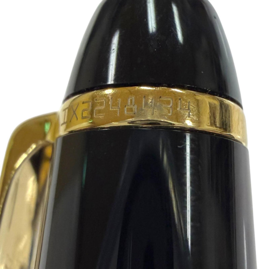 Excellent MONTBLANC fountain pen Meisterstück classic pix black 14K mens