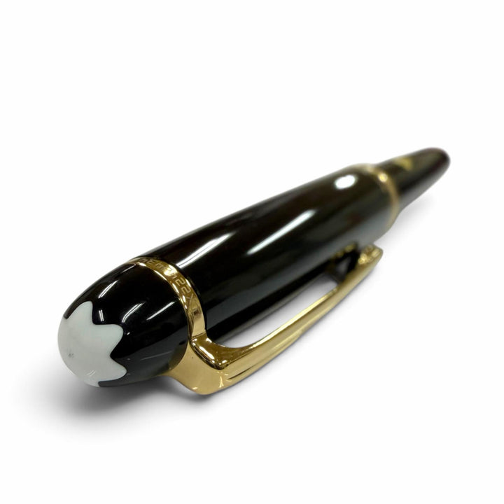 Excellent MONTBLANC fountain pen Meisterstück classic pix black 14K mens