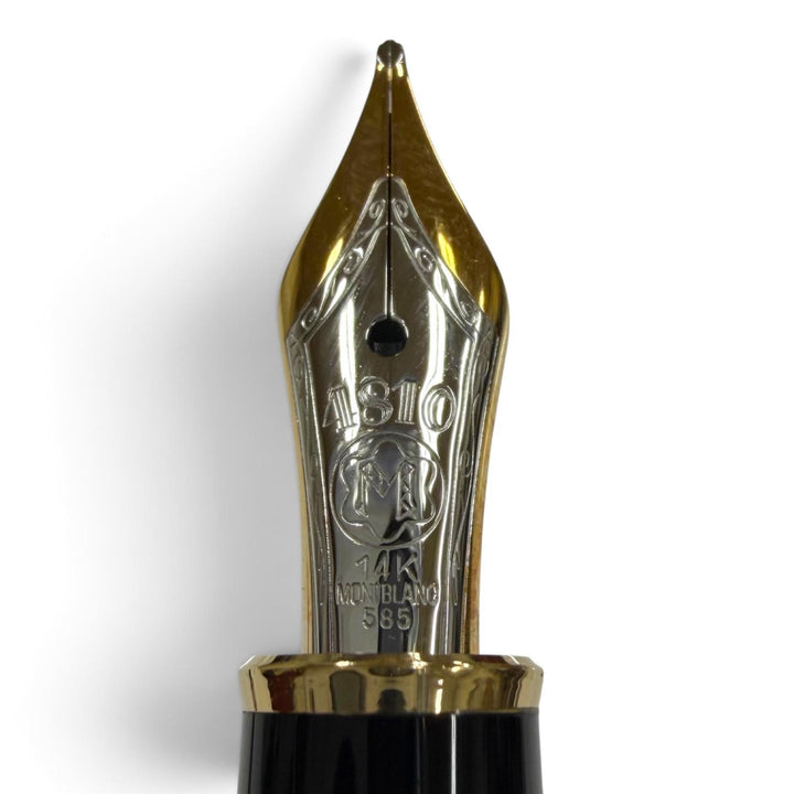 Excellent MONTBLANC fountain pen Meisterstück classic pix black 14K mens