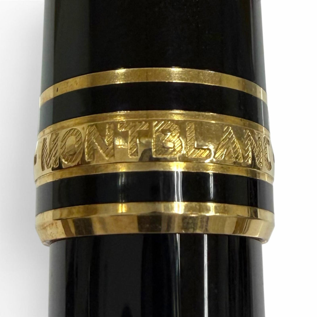 Excellent MONTBLANC fountain pen Meisterstück classic pix black 14K mens