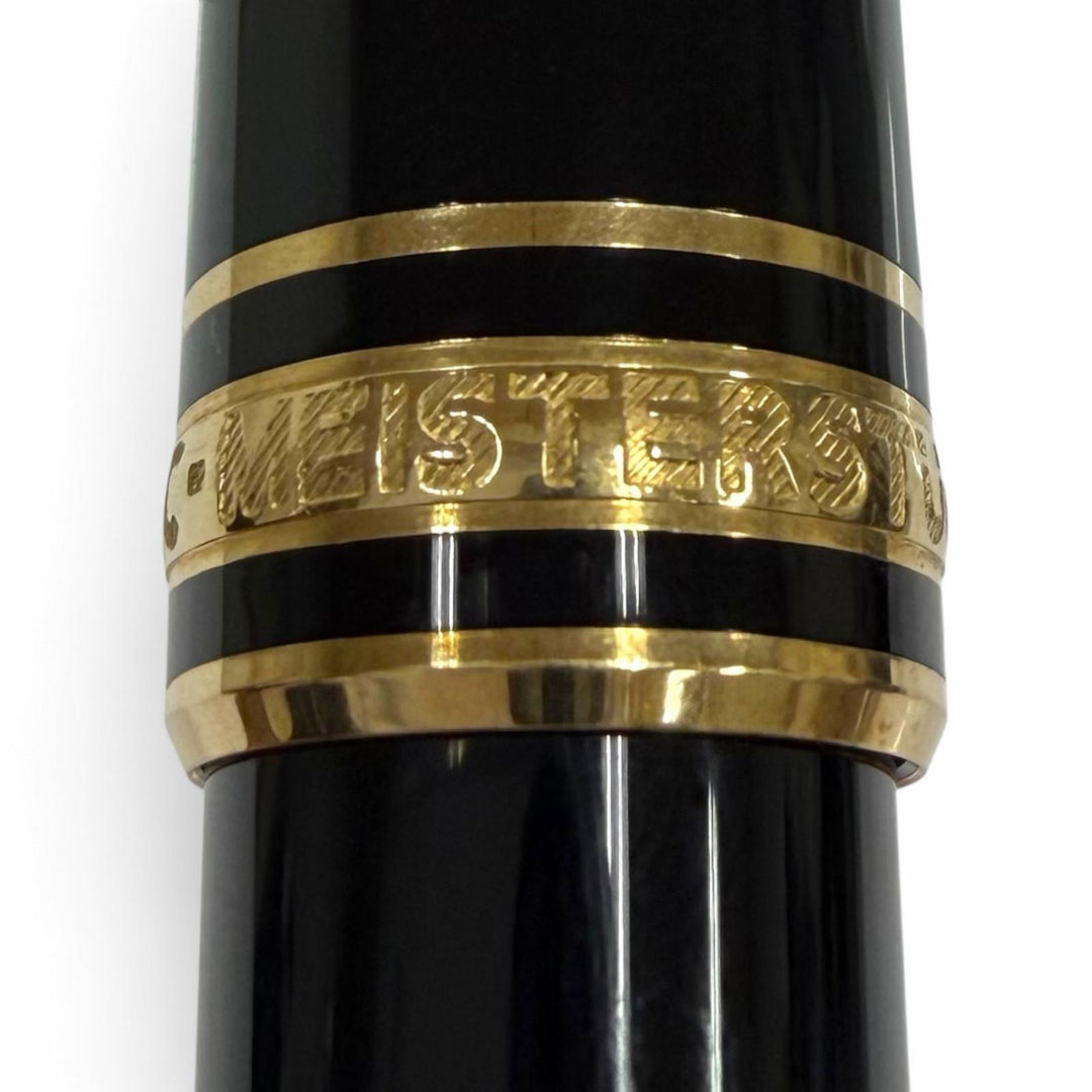 Excellent MONTBLANC fountain pen Meisterstück classic pix black 14K mens