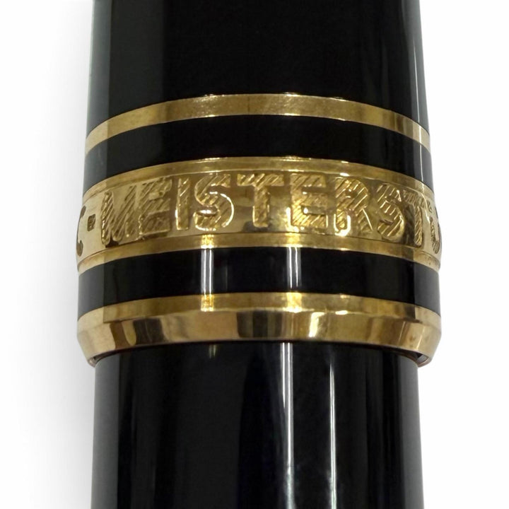 Excellent MONTBLANC fountain pen Meisterstück classic pix black 14K mens