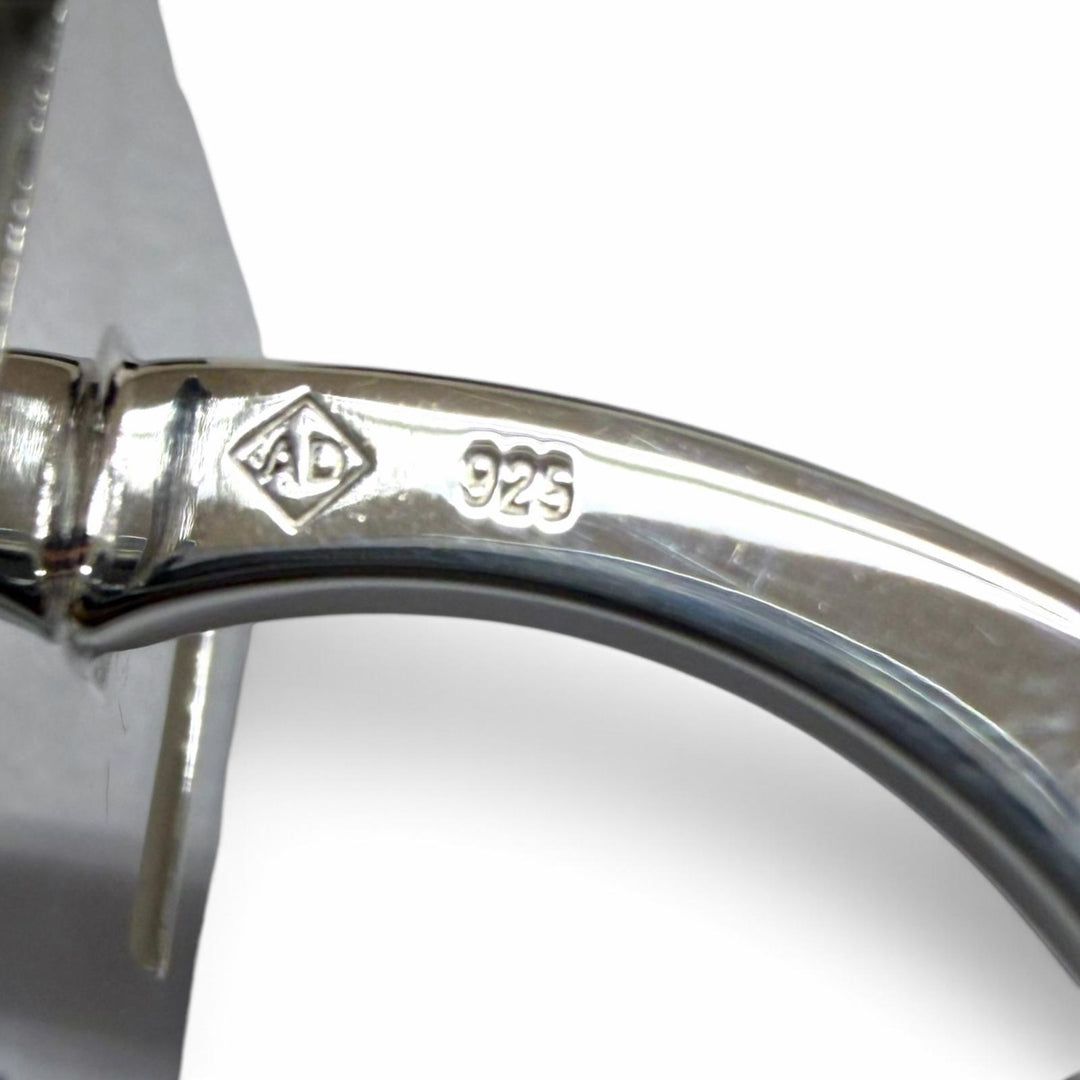 Excellent Dunhill Cufflinks cufflinks Square Circle Three-Piece Set Silver 925
