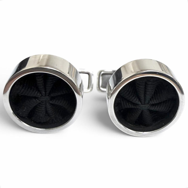 Excellent Dunhill Cufflinks cufflinks Square Circle Three-Piece Set Silver 925
