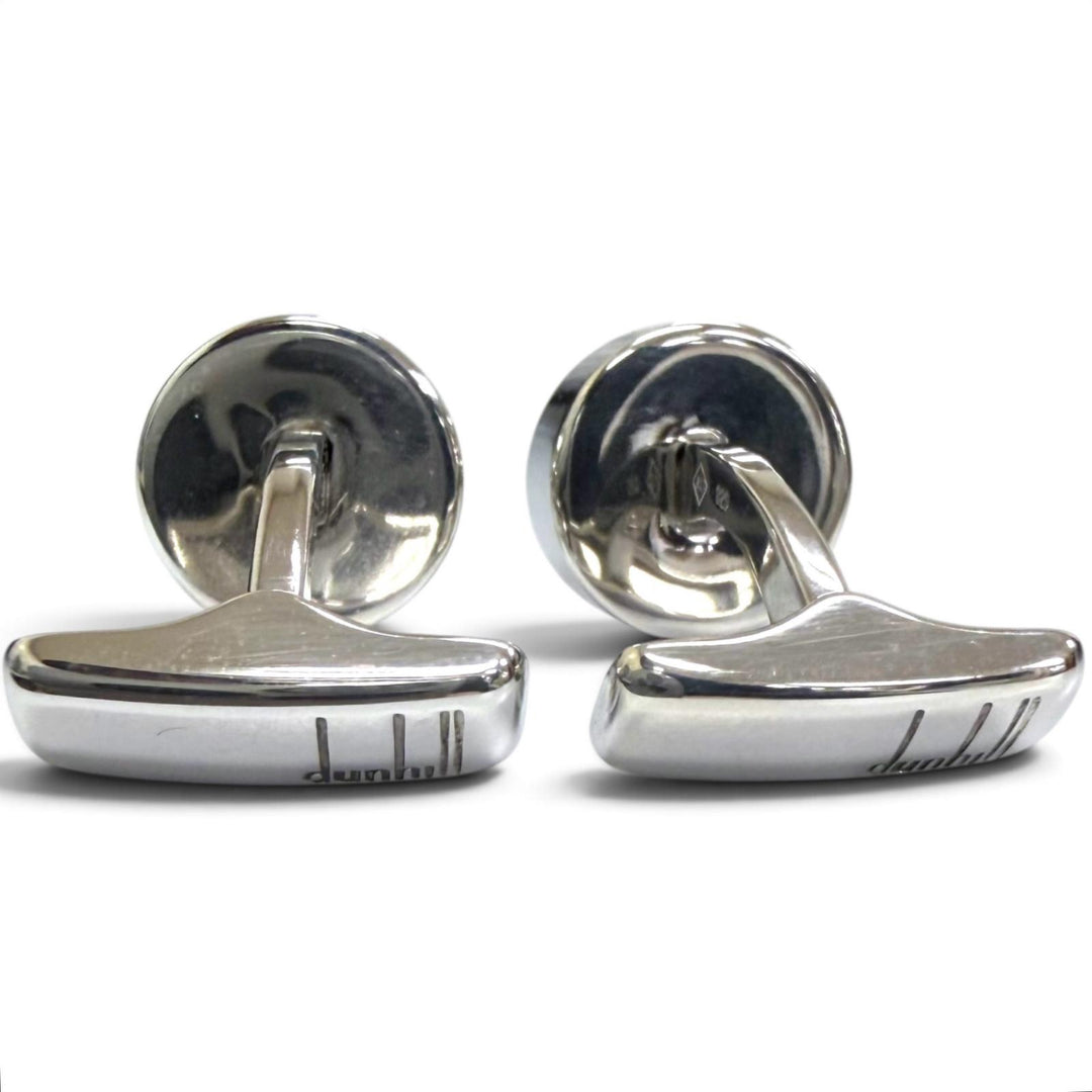 Excellent Dunhill Cufflinks cufflinks Square Circle Three-Piece Set Silver 925