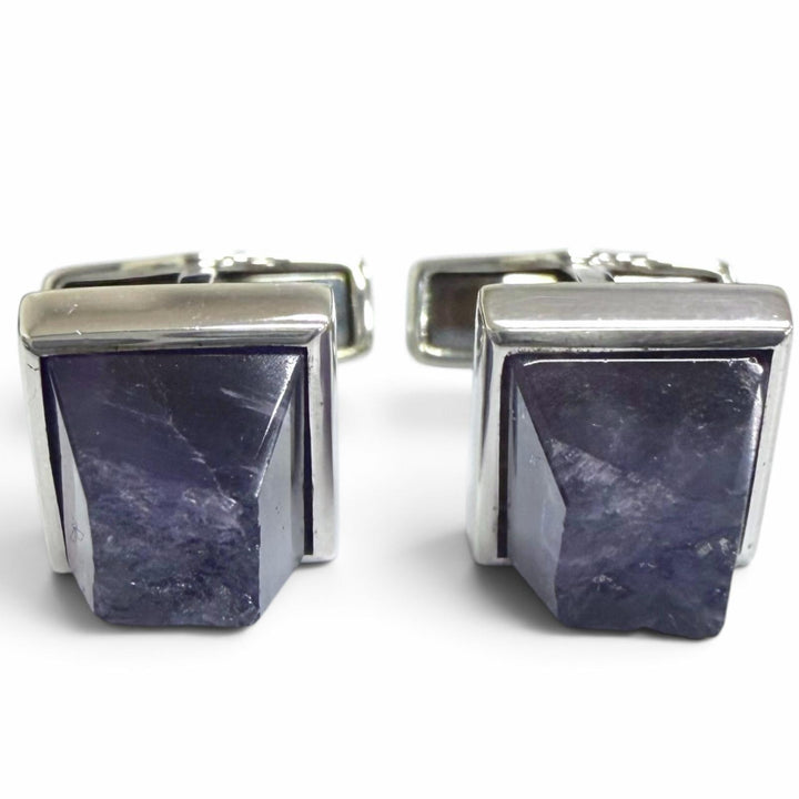 Excellent Dunhill Cufflinks cufflinks Square Circle Three-Piece Set Silver 925