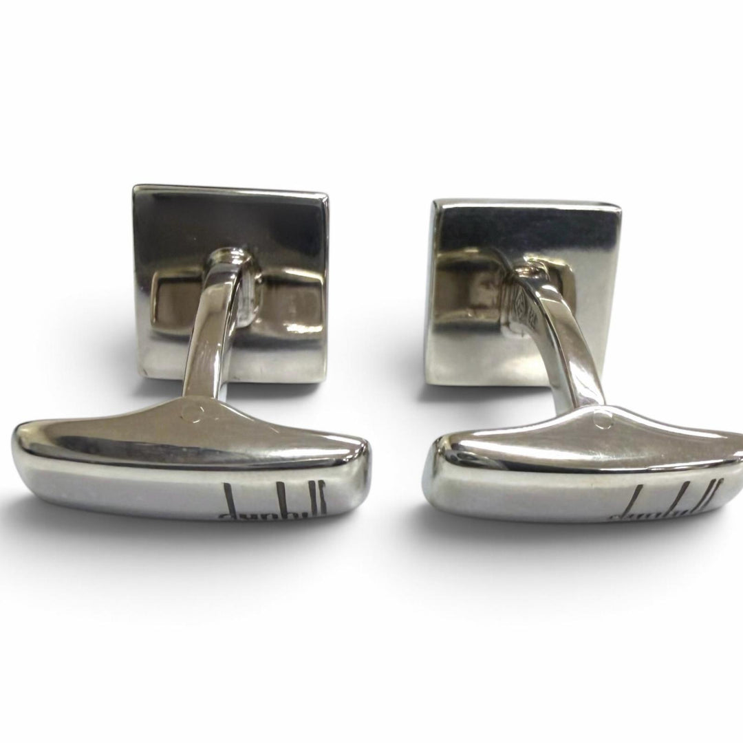 Excellent Dunhill Cufflinks cufflinks Square Circle Three-Piece Set Silver 925