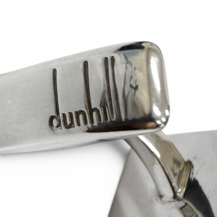 Excellent Dunhill Cufflinks cufflinks Square Circle Three-Piece Set Silver 925