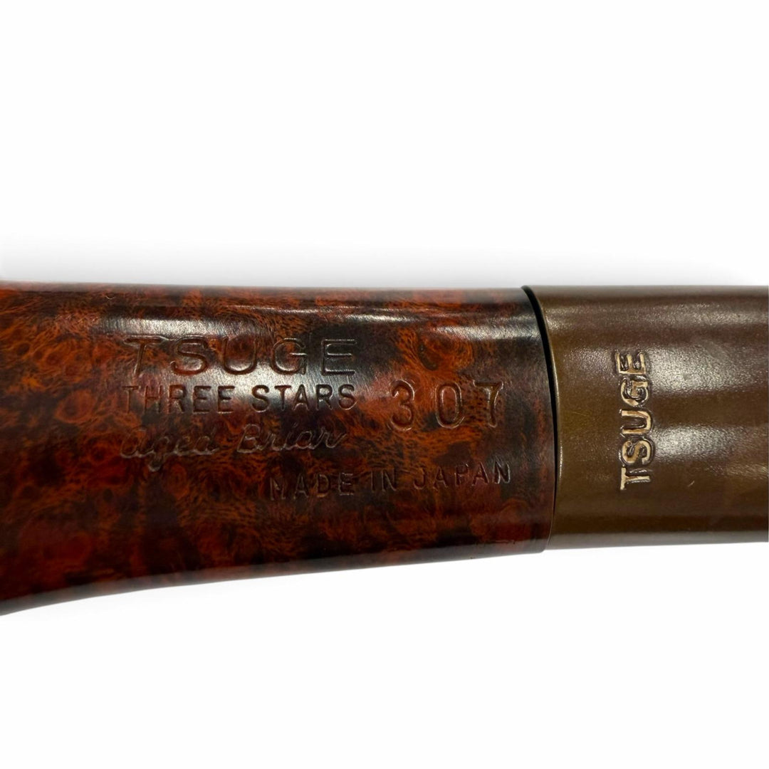 Great TSUGE pipe THREE STARS 307 Smoking accessories: Kiseru Dark orange Briar