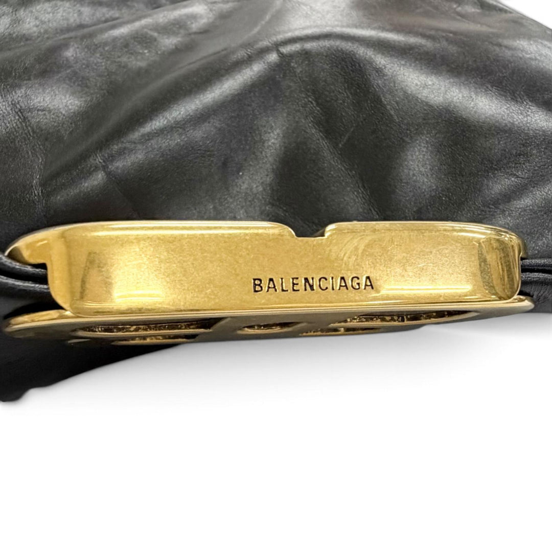 Excellent BALENCIAGA Shoulder Bag MONACO Sling bag with one handle black 787896