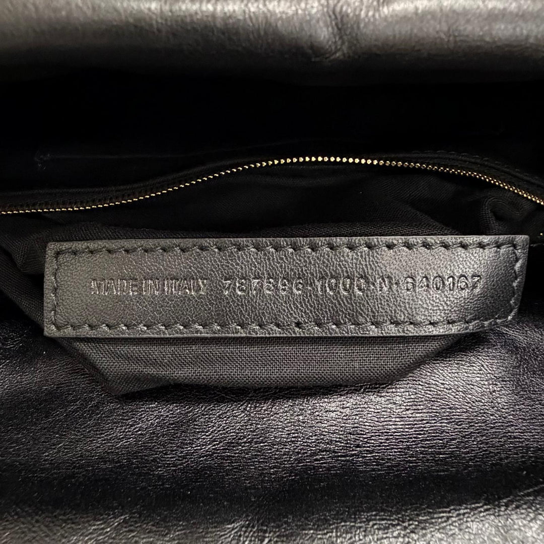 Excellent BALENCIAGA Shoulder Bag MONACO Sling bag with one handle black 787896