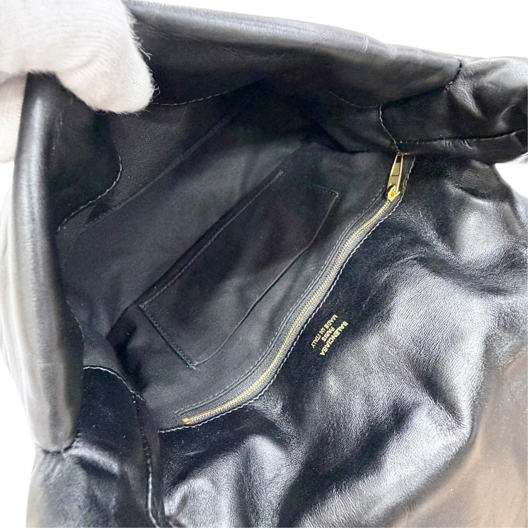 Excellent BALENCIAGA Shoulder Bag MONACO Sling bag with one handle black 787896