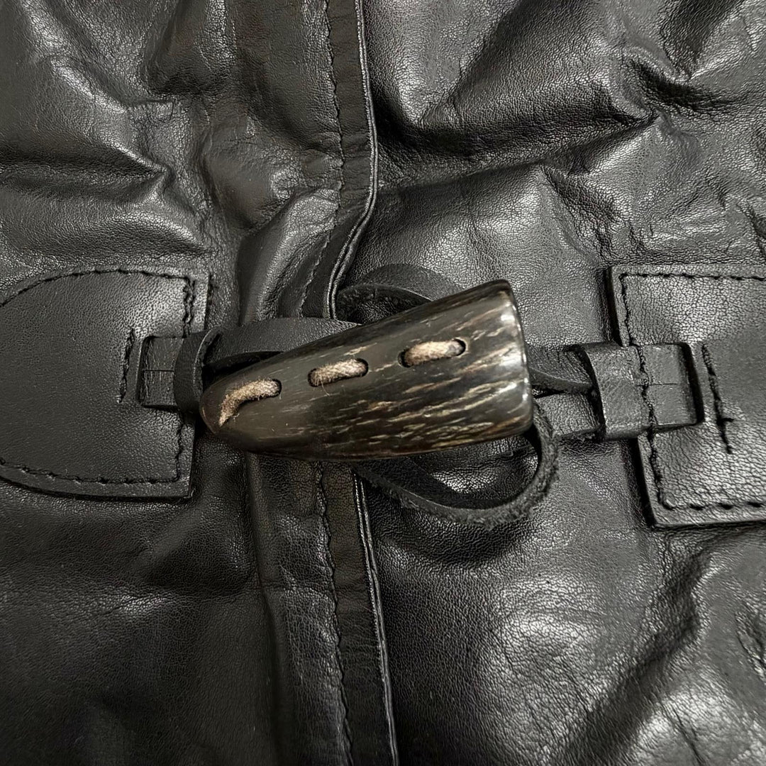 Great ISAMUKATAYAMA BACKLASH Down jacket mitten gloves black Kangaroo 1 L861-04