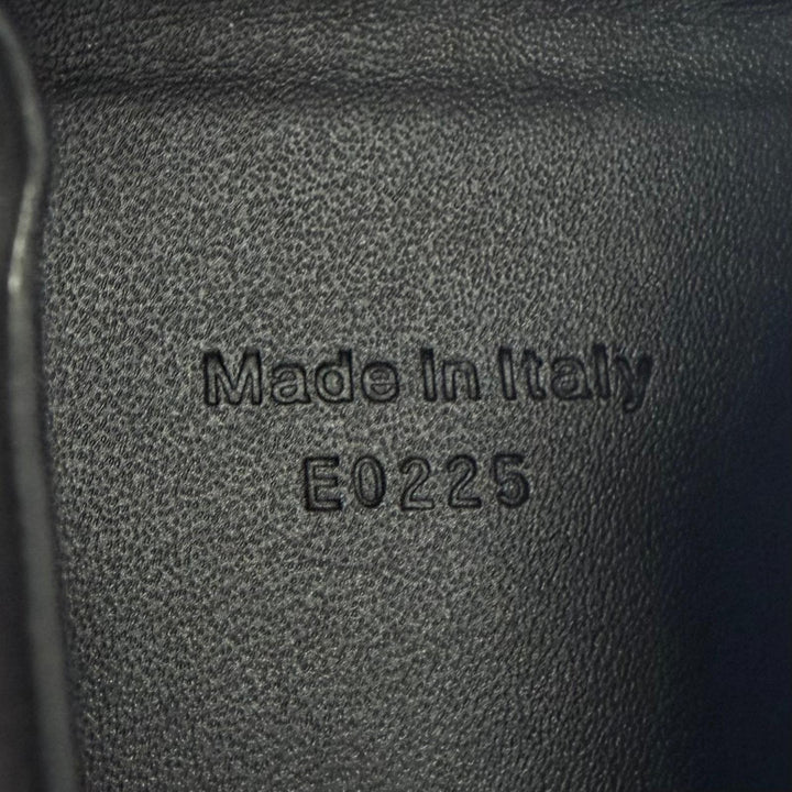 Excellent BERLUTI Coin case Origin Money Purse Calligraphy Nero Grigio