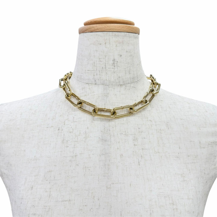 Great BOTTEGAVENETA Necklace Link Chain Gold coating AG925 Women