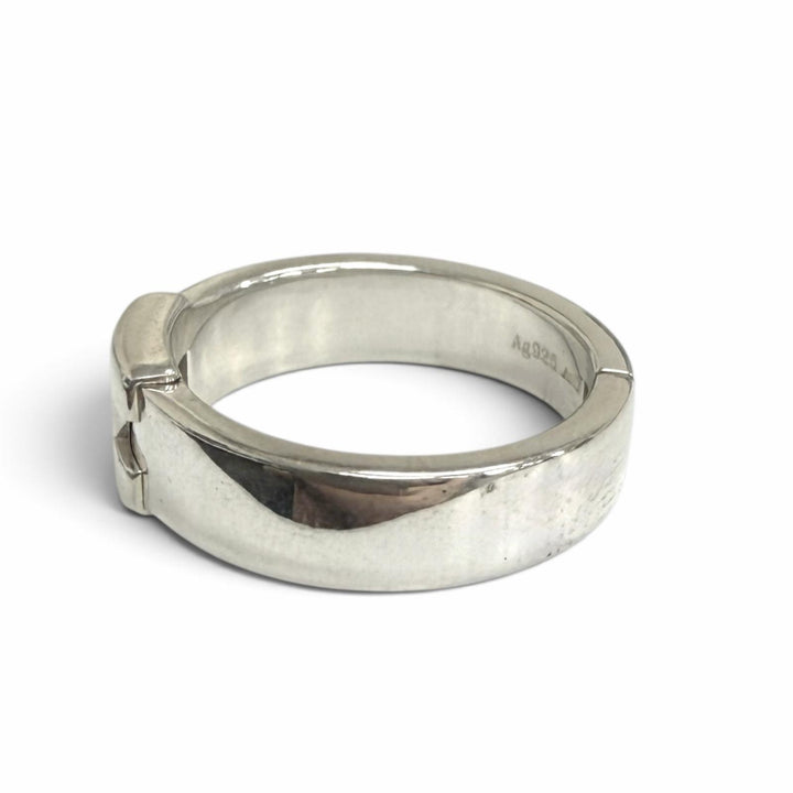 Excellent HERMES Ring ring New Hercules H logo Silver AG925 mens 52