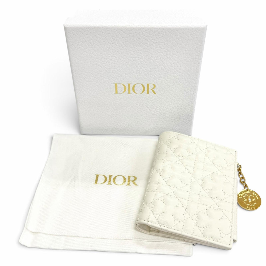 Excellent Christian Dior Lady Dior Dahlia Wallet Cannage All Star S6037ONTL