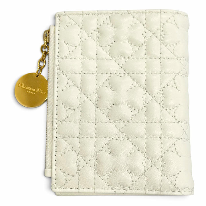 Excellent Christian Dior Lady Dior Dahlia Wallet Cannage All Star S6037ONTL