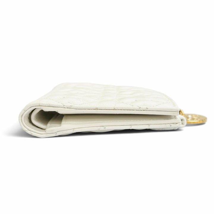 Excellent Christian Dior Lady Dior Dahlia Wallet Cannage All Star S6037ONTL