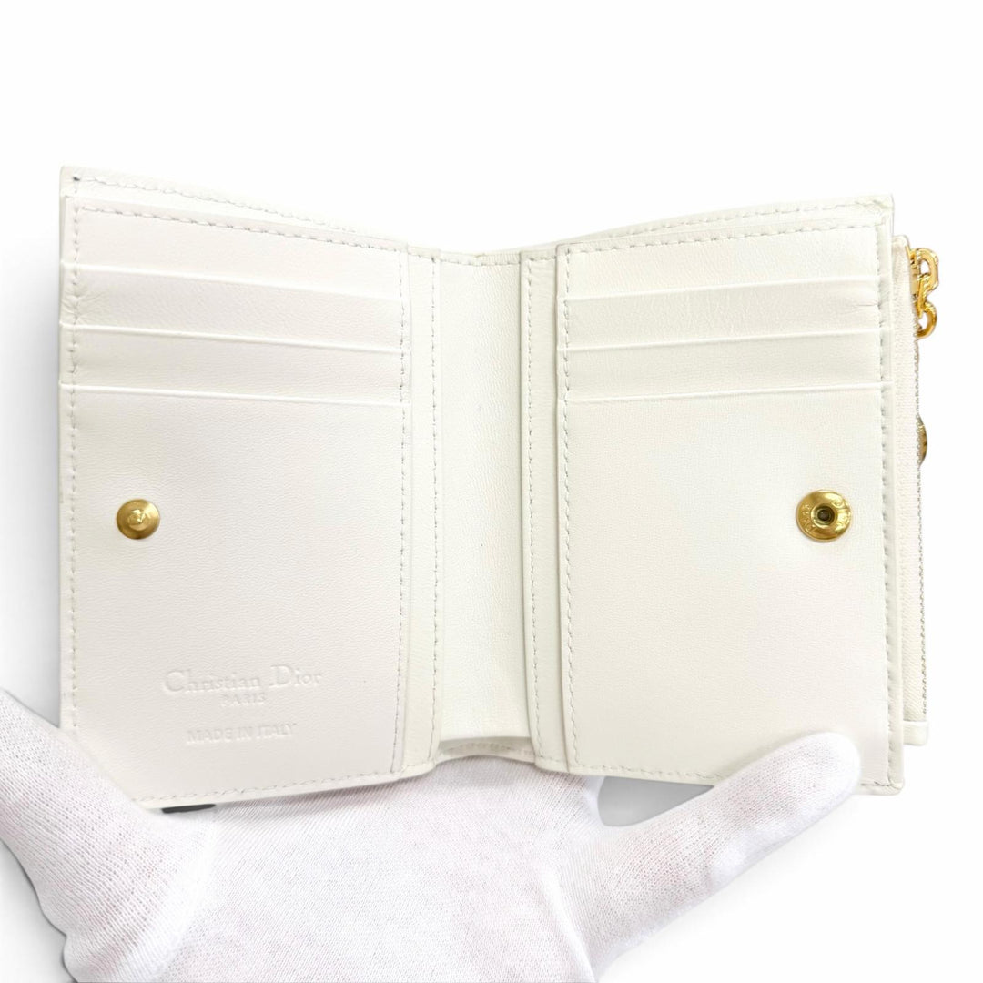 Excellent Christian Dior Lady Dior Dahlia Wallet Cannage All Star S6037ONTL