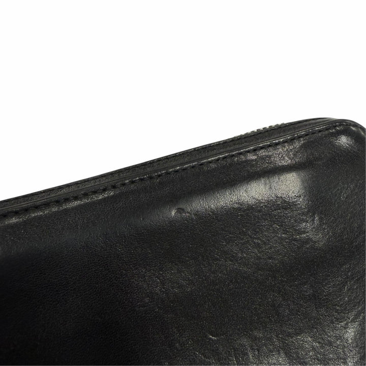 Very Good CHROME HEARTS Purse REC F ZIP PLANE Plain Scroll Label Long Wallet