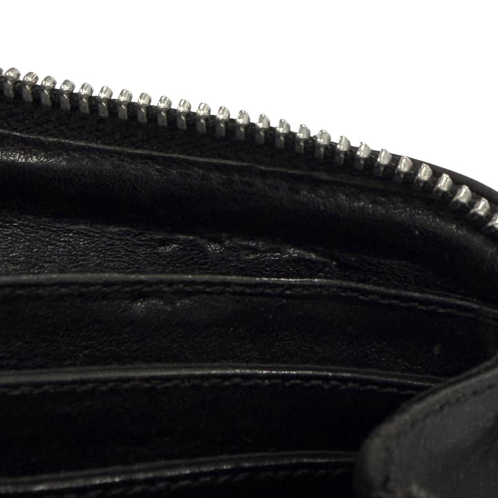 Very Good CHROME HEARTS Purse REC F ZIP PLANE Plain Scroll Label Long Wallet