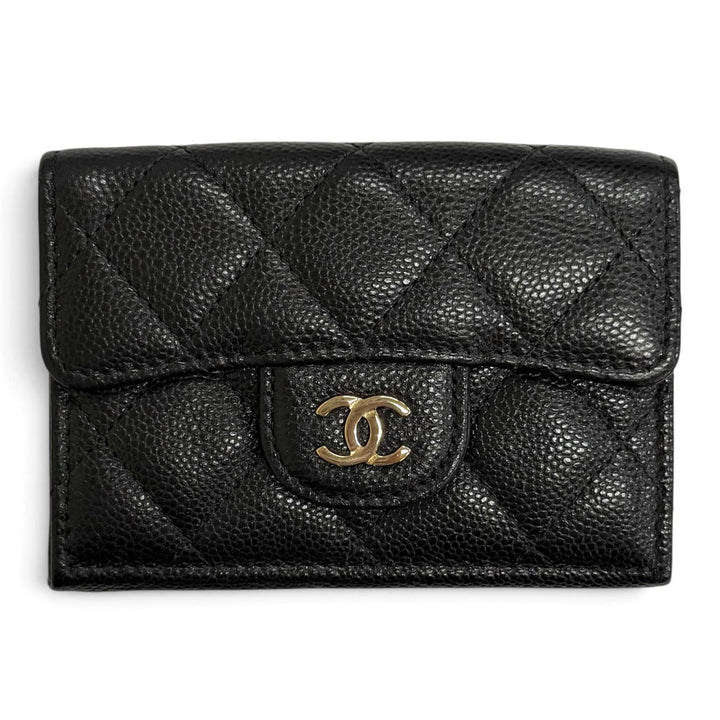 Excellent CHANEL Matelassé Timeless Classic Small Flap Wallet AP0230