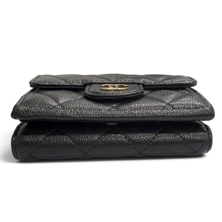 Excellent CHANEL Matelassé Timeless Classic Small Flap Wallet AP0230