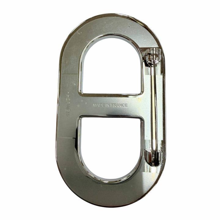 Excellent HERMES Brooch Chaine d'Ancre Brooch Current product Navy leather Women