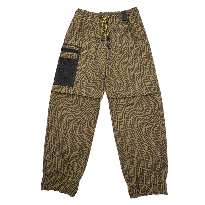 Excellent FENDI Pants FF Vertigo Detachable Brown polyester mens 52 FB0711