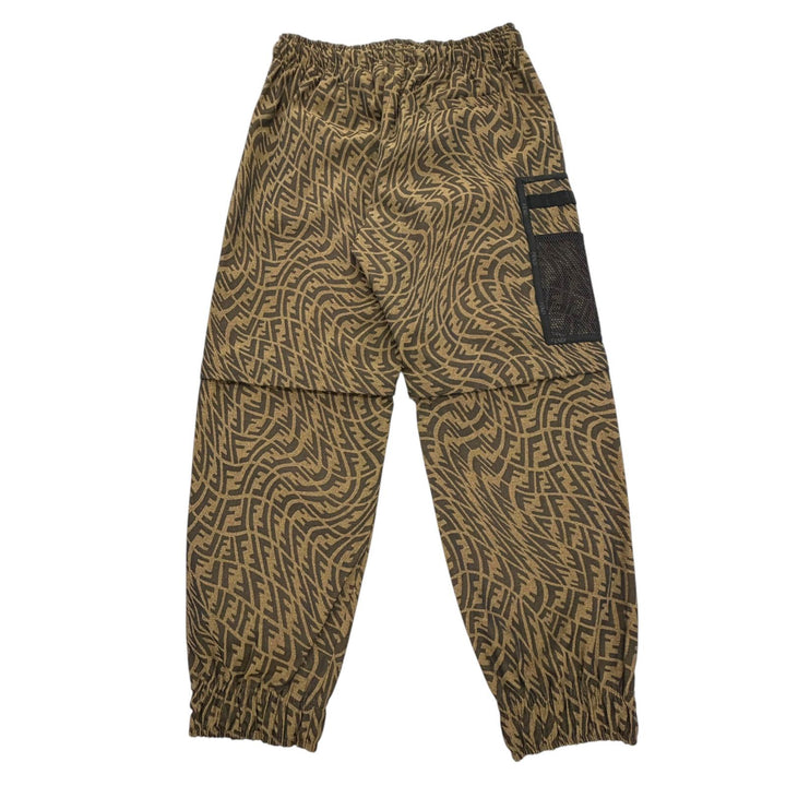 Excellent FENDI Pants FF Vertigo Detachable Brown polyester mens 52 FB0711