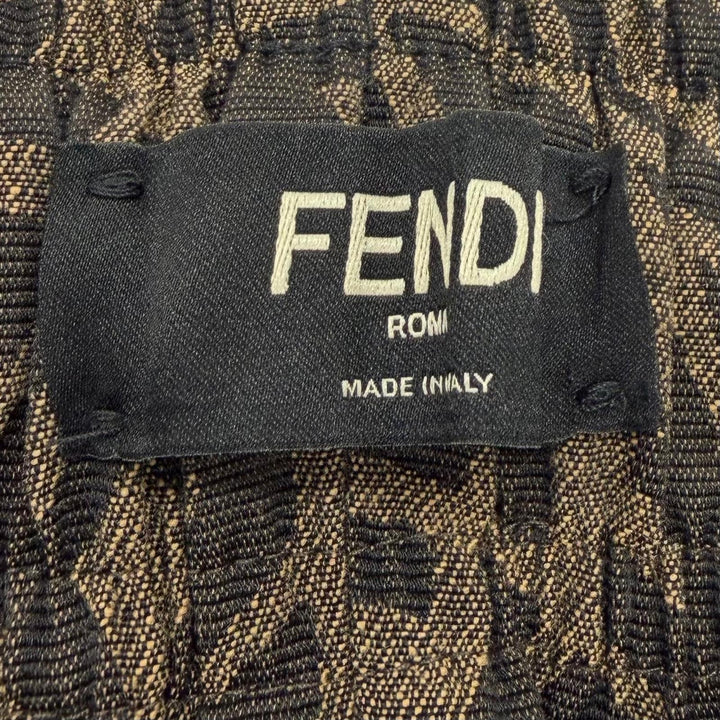 Excellent FENDI Pants FF Vertigo Detachable Brown polyester mens 52 FB0711