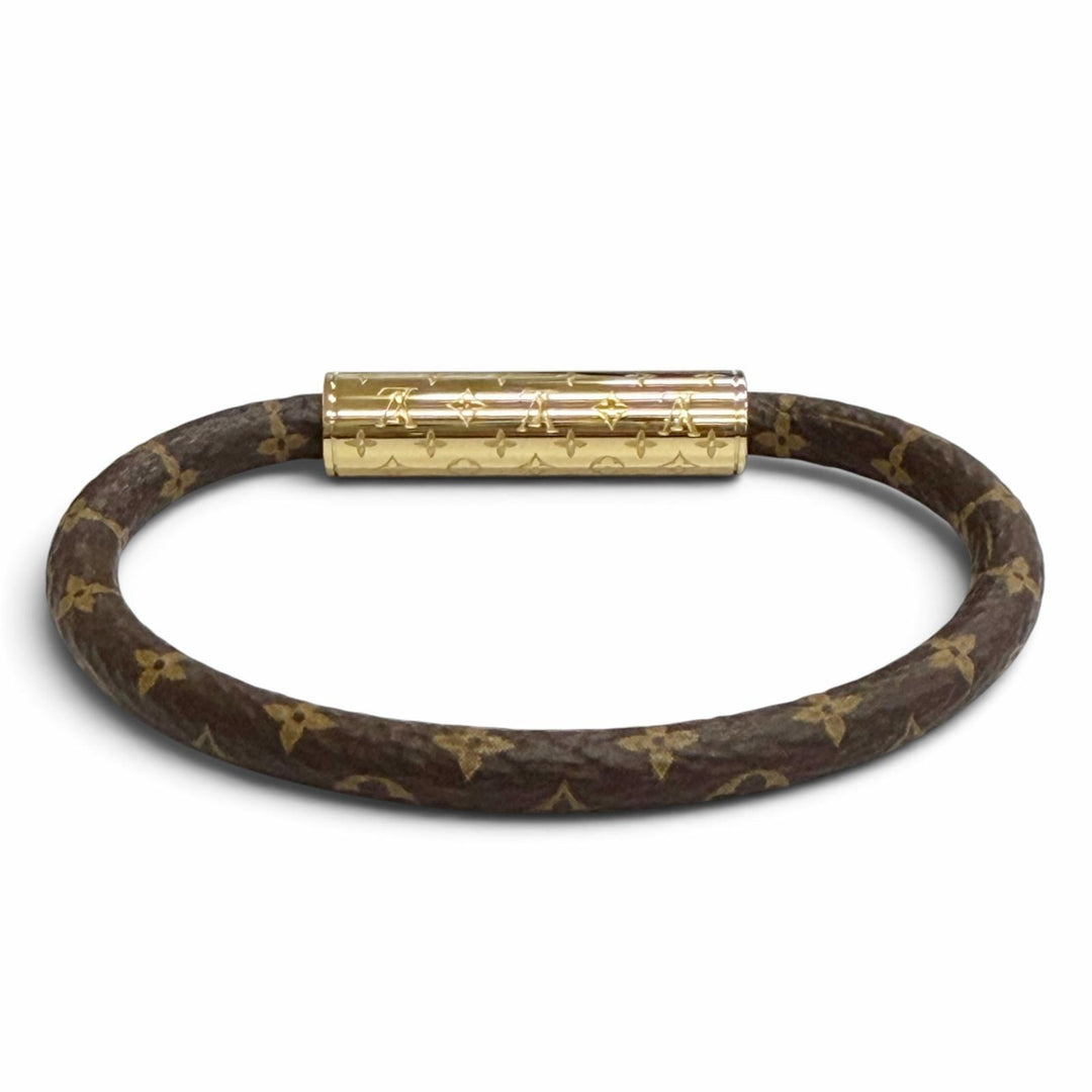 Excellent LOUIS VUITTON bracelet LV Confidential Monogram canvas Women M8274F