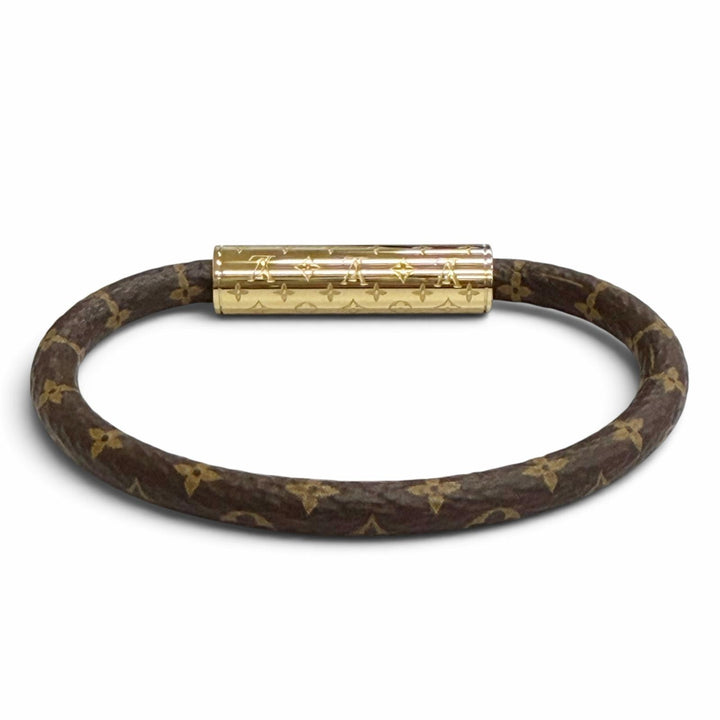 Excellent LOUIS VUITTON bracelet LV Confidential Monogram canvas Women M8274F