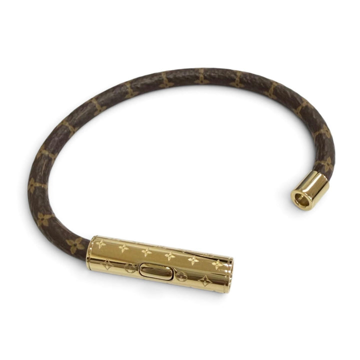 Excellent LOUIS VUITTON bracelet LV Confidential Monogram canvas Women M8274F
