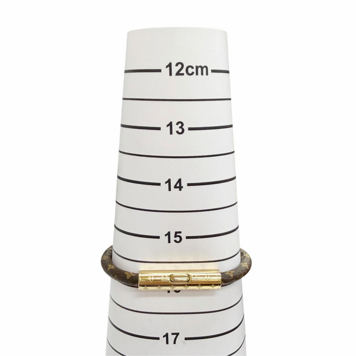 Excellent LOUIS VUITTON bracelet LV Confidential Monogram canvas Women M8274F
