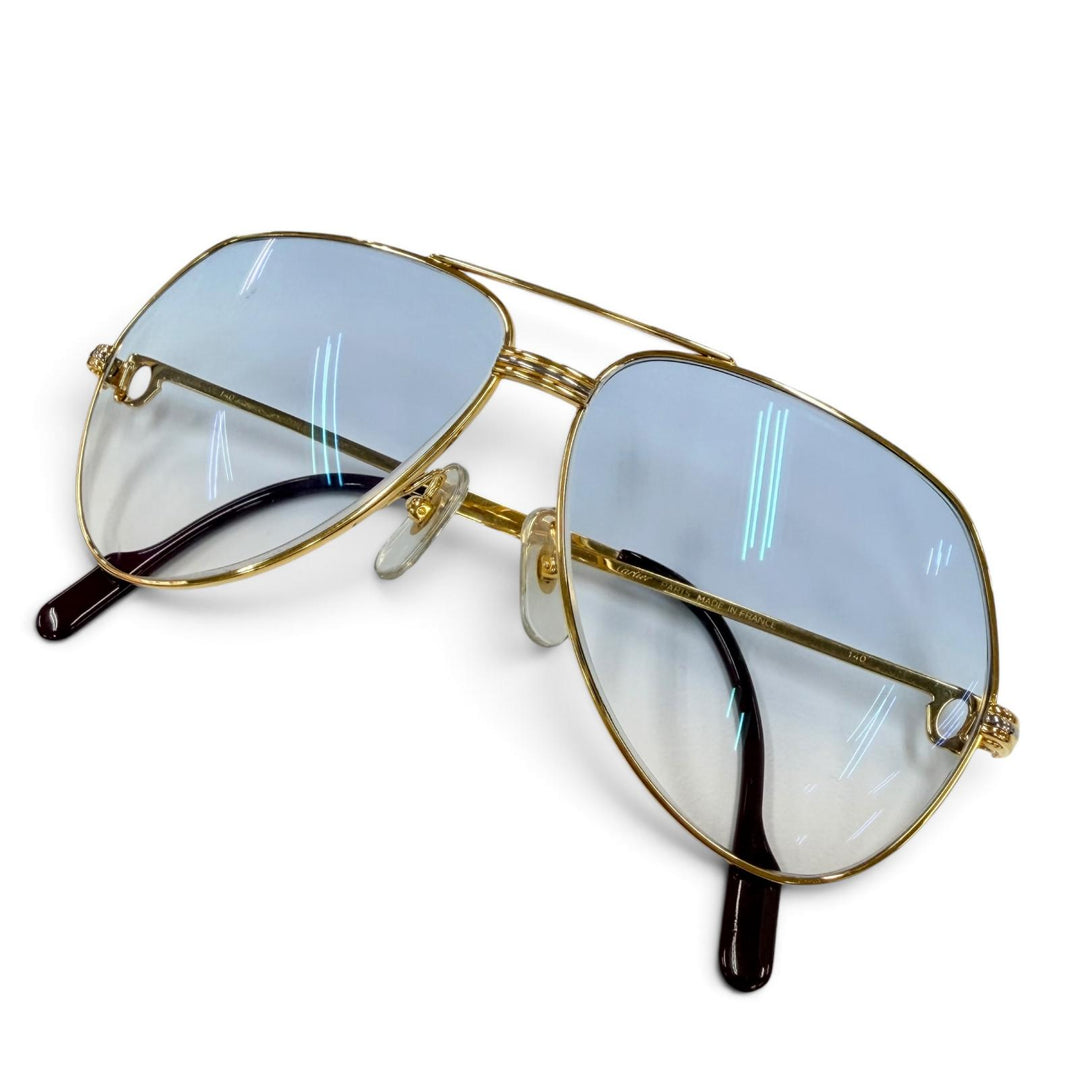 Great Cartier sunglasses Trinity Two-Bridge Teardrop gold mens