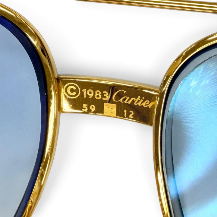 Great Cartier sunglasses Trinity Two-Bridge Teardrop gold mens