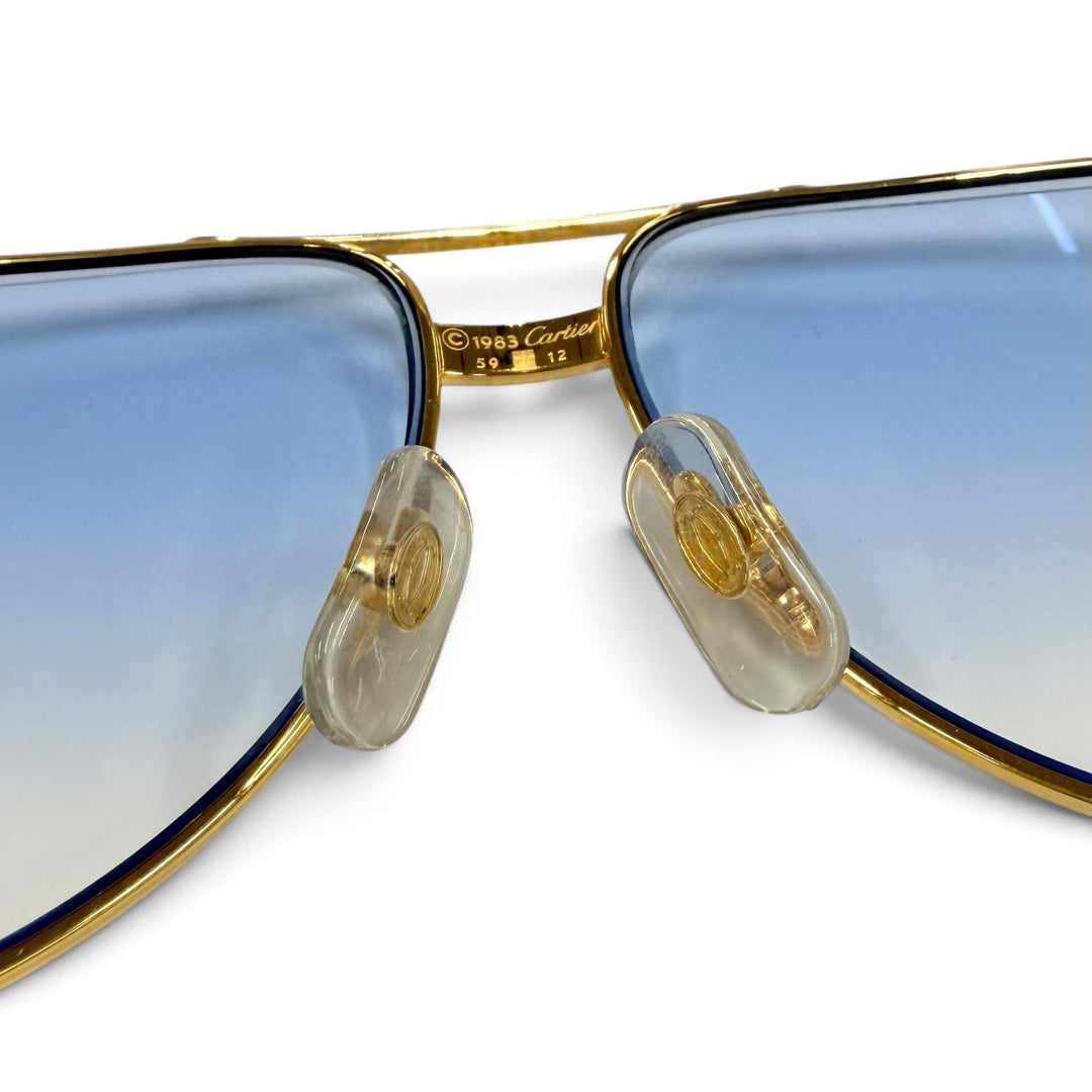 Great Cartier sunglasses Trinity Two-Bridge Teardrop gold mens