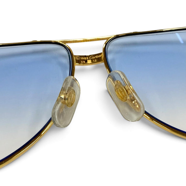 Great Cartier sunglasses Trinity Two-Bridge Teardrop gold mens