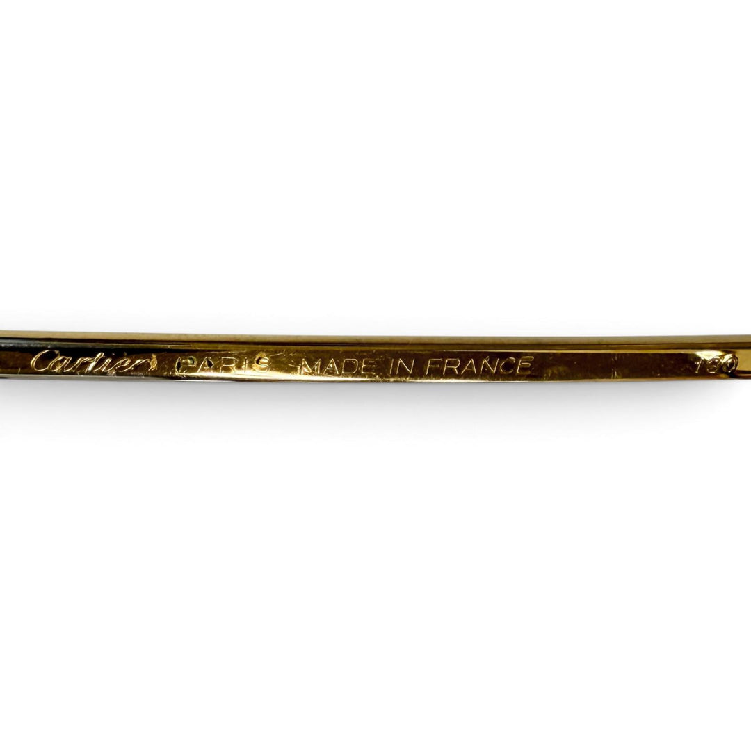 Very Good Cartier Glasses Santos Two Bridges Teardrop gold mens