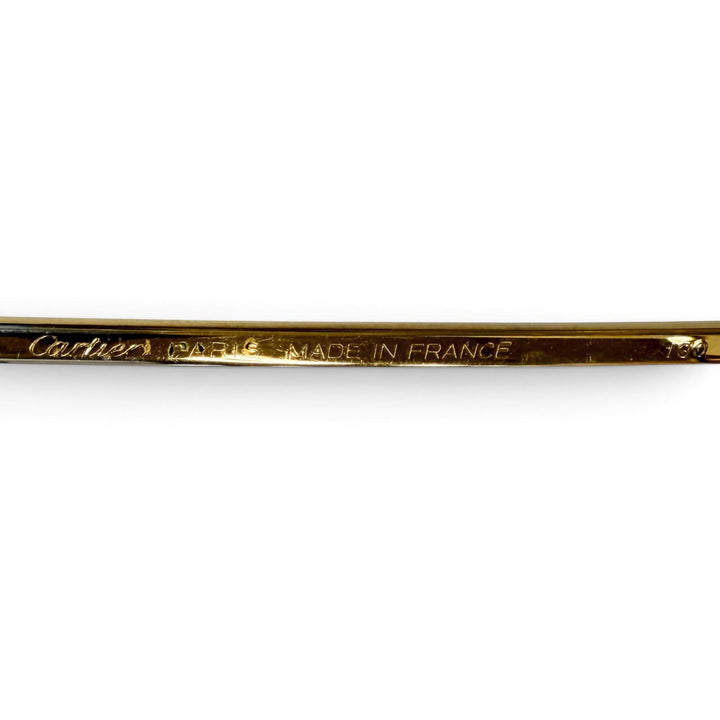Very Good Cartier Glasses Santos Two Bridges Teardrop gold mens