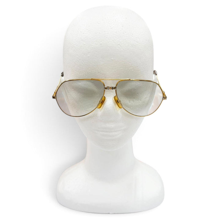 Very Good Cartier Glasses Santos Two Bridges Teardrop gold mens