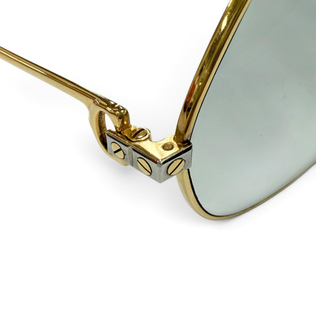 Very Good Cartier Glasses Santos Two Bridges Teardrop gold mens