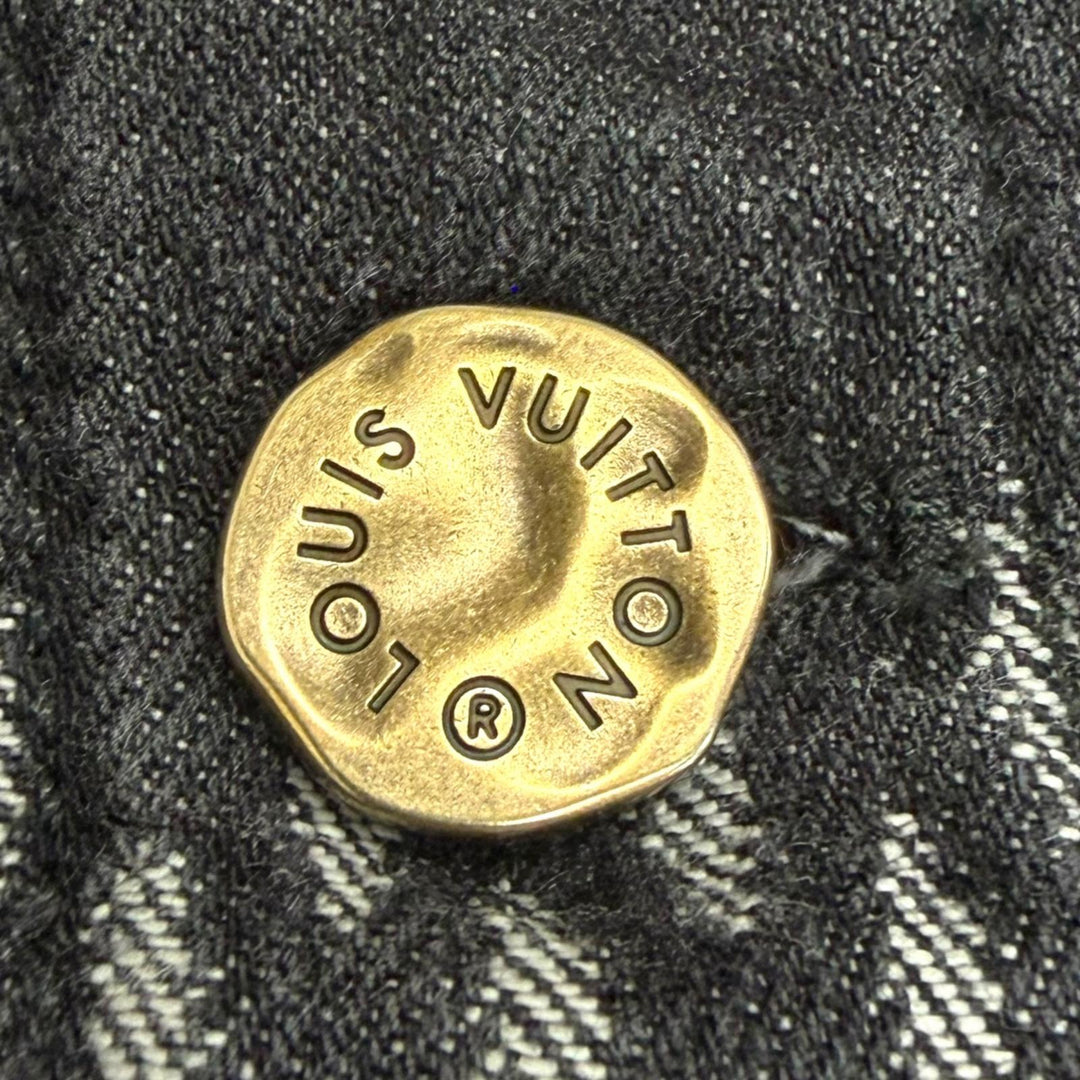 Excellent LOUIS VUITTON NIGO Denim Jacket Giant Damier Waves