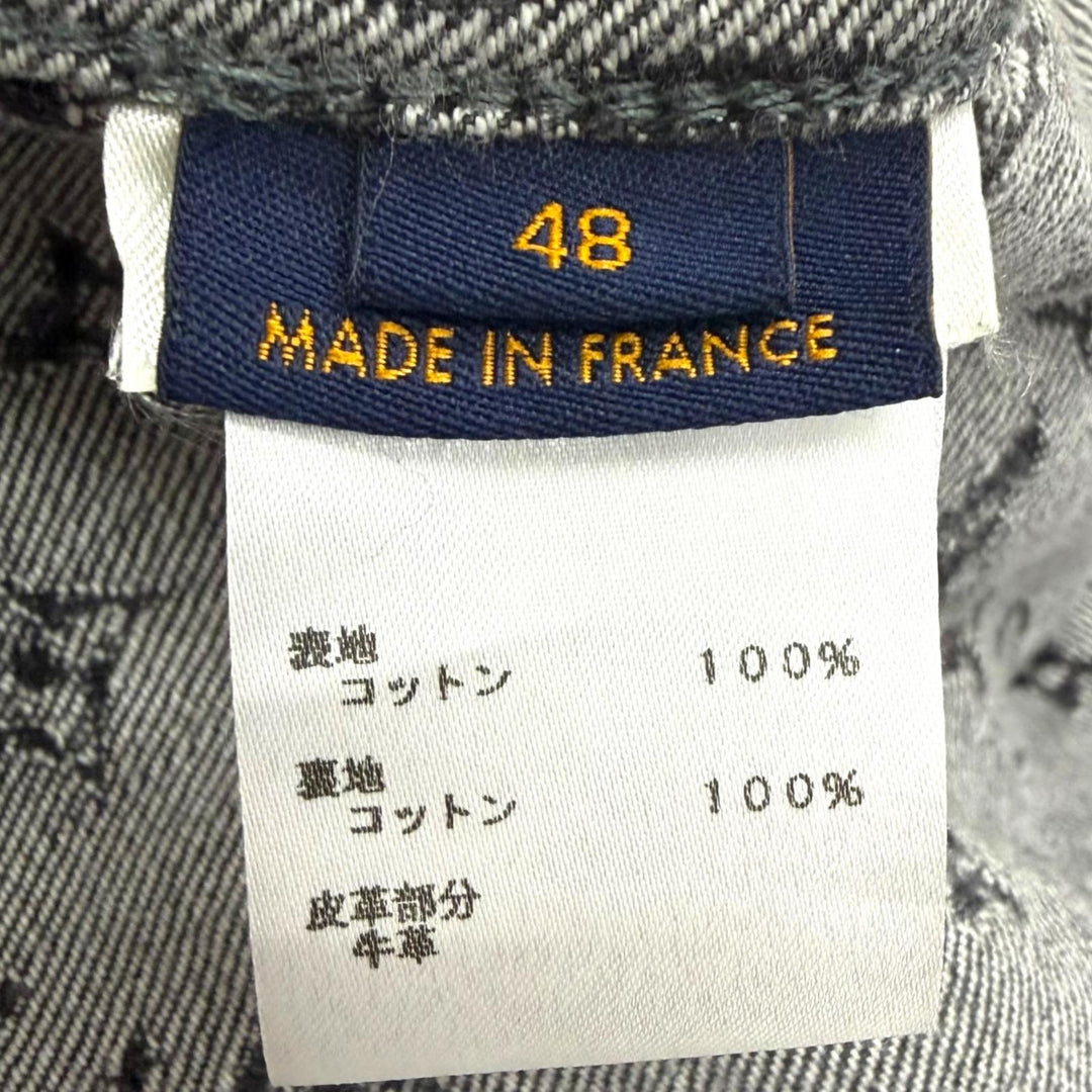 Excellent LOUIS VUITTON NIGO Denim Jacket Giant Damier Waves